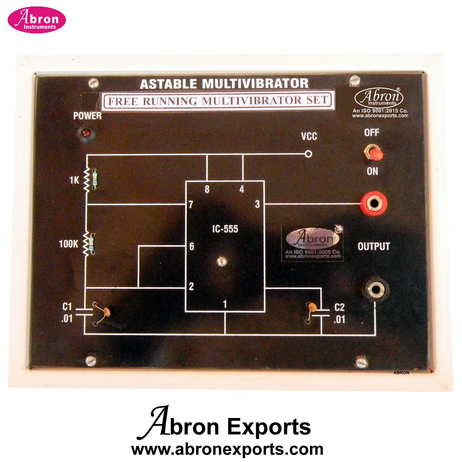 Multi Vibrator Astable Monostable Bistable Vibrator trainer IC 0-1 LED IC555 signal input output to CRO power supply AE-1258MA 